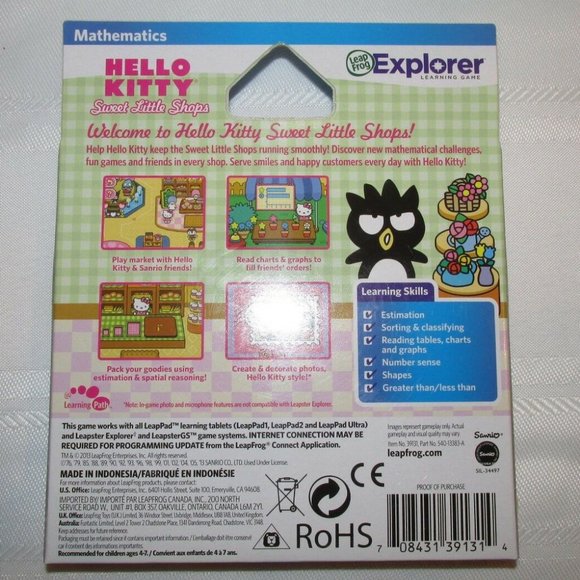 Leap Frog Explorer HELLO KITTY GAME SWEET LITTLE SHOPS LEAP PAD LEAPSTER GS - Picture 4 of 14